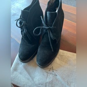 Aquatalia black wedge booties WATERPROOF